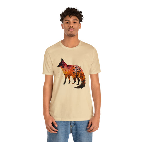 Autumn Fox Silhouette - Short Sleeve Tee